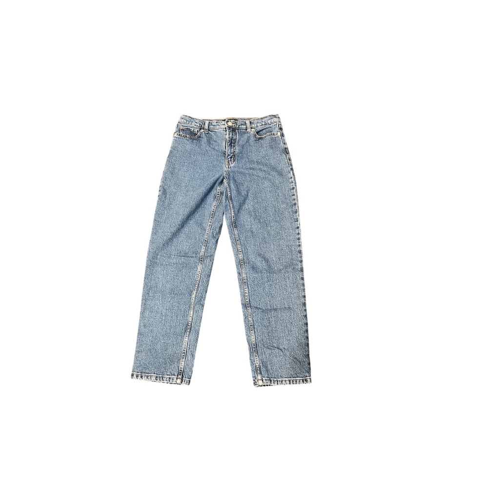 Banana Republic High-Rise Straight-Fit Jeans Medium Wash Blue Size 28/6 Stretch